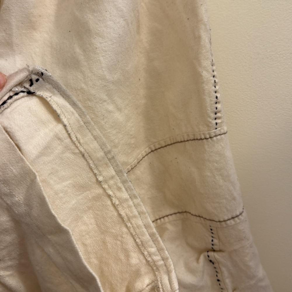 Marithe Francois Girbaud: Cream Wide-Leg Pants - Picture 10 of 16